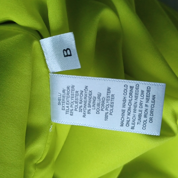 Ann Taylor Loft Neon Lime A Line Skirt: Sz. 0 - Picture 4 of 4